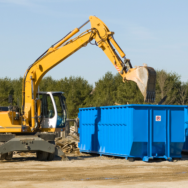 are there any restrictions on where a residential dumpster can be placed in Appomattox VA